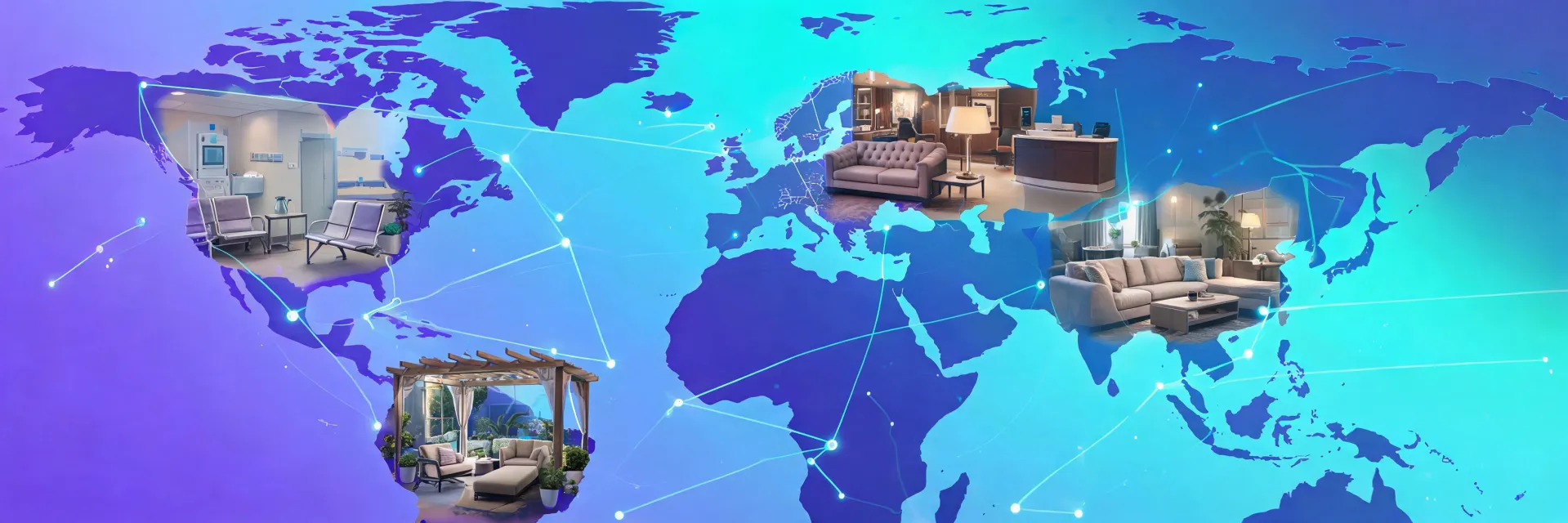 Map of upholstery application environments