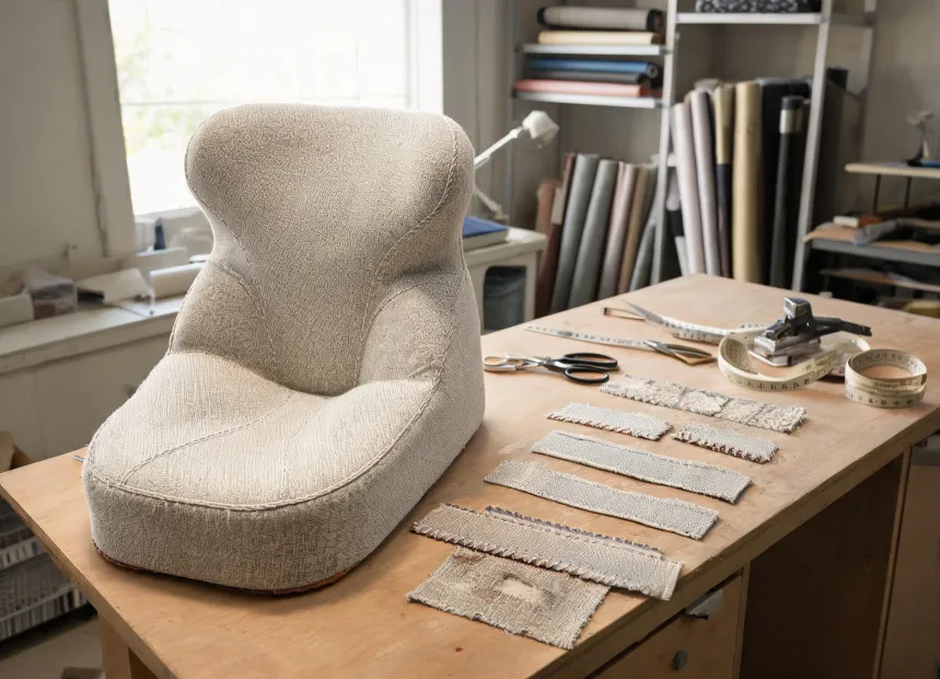 Hospitality chair upholstery fabrication trial